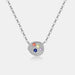 Inlaid Zircon Pendant 925 Sterling Silver Necklace-One Size-Fancey Boutique
