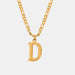 Titanium Steel Letter Pendant Necklace-One Size-Fancey Boutique