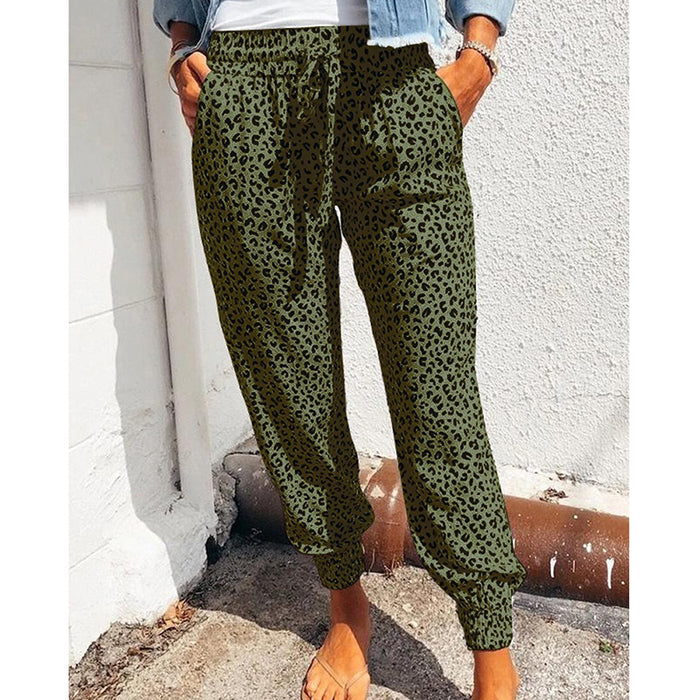 Color-Green-Summer Women Clothing Popular Loose Floral Print Casual Pants-Fancey Boutique