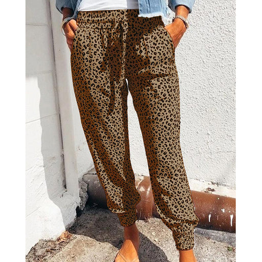 Color-Brown-Summer Women Clothing Popular Loose Floral Print Casual Pants-Fancey Boutique