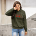 Color-Army Green-Autumn Winter Cashmere Casual Embroidered Plush Pullover Top Women-Fancey Boutique