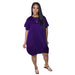 Color-Purple-Women Clothing Dress Puffy Large T shirt Lantern Dress Short Sleeve Summer-Fancey Boutique