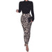 Color-White-Leopard Print Snake Print Plus Size High Waist Skirt Split Long Skirt Hip Skirt for Women Summer-Fancey Boutique