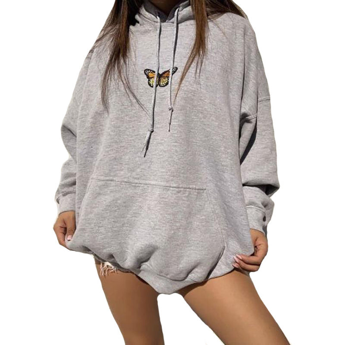 Popular Plate Printed Long Sleeve Casual Sports Loose Women Top-Fancey Boutique