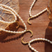 Pearl Titanium Steel Moon Shape Pendant Necklace-One Size-Fancey Boutique