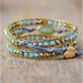 Handmade Teardrop Shape Triple Layer Beaded Bracelet-One Size-Fancey Boutique