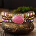 Handmade Crystal Beaded Natural Stone Bracelet-One Size-Fancey Boutique