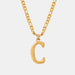 Titanium Steel Letter Pendant Necklace-One Size-Fancey Boutique