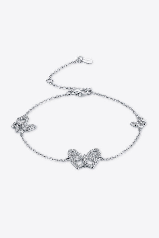 Moissanite Butterfly Shape Bracelet-One Size-Fancey Boutique