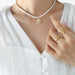 18K Gold-Plated Freshwater Pearl Necklace-One Size-Fancey Boutique