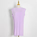 Color-Purple-Solid Color round Neck Sleeveless Women Spring Casual Loose Padded Shoulder Dress Women-Fancey Boutique