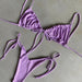 Color-Purple-Popular Split Bikini Swimsuit Solid Color Women Bikini Tied Swimsuit-Fancey Boutique