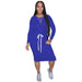 Color-Blue-Popular Classic Simple Casual Solid Color Long Sleeve Dress-Fancey Boutique