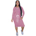 Color-Pink-Popular Classic Simple Casual Solid Color Long Sleeve Dress-Fancey Boutique