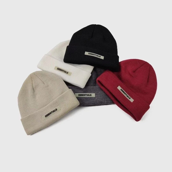 Fog Essentials Double Thread Cold Hat Knitted Hat Wool Hat High Street Couple Melon Skin Hat Versatile for Men and Women