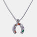 Inlaid Zircon Pendant Stainless Steel Necklace-One Size-Fancey Boutique