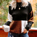 Color-Black-Winter Patchwork Personality Office Sweater Pullover Sweater Women-Fancey Boutique