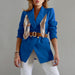 Color-Blue-Autumn Winter Women Clothing Slim Fit Casual Blazer Women Clothing-Fancey Boutique