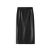 Color-Black-Leather Skirt Skirt Autumn Clothing Korean High Waist Split Faux Leather Hip Skirt All Matching Skirt Women-Fancey Boutique