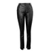 Casual Pants Summer High Waist Slimming Tight Women Pants Faux Leather Leather Pants-Black-Fancey Boutique