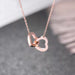 Alloy Double Heart Necklace-One Size-Fancey Boutique