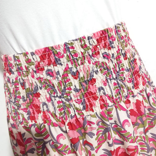 Color-Red-Rayon Printed Irregular Asymmetric High Waist All Match Long Skirt For Women-Fancey Boutique