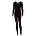 Color-Black-Women Clothing Autumn Long Sleeve Slim Fit Hip Raise Leggings Jumpsuit for Women-Fancey Boutique