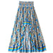 Color-Blue-Rayon Printed Irregular Asymmetric High Waist All Match Long Skirt For Women-Fancey Boutique