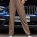 Color-ZJ8436-6 Brown-Harem Sweatpants Ins Casual Elastic Lace Solid Color Casual Trousers Sports Pants Women Ankle-tied-Fancey Boutique