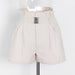 Color-Apricot-Spring Summer Simple A line High Waist Slimming Pleated Casual Matching Belt Korean Solid Color Shorts Women-Fancey Boutique