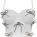 Sexy Diamond Surface Bow Bra Outer Wear Matching Boning Corset Strap Women Bra-White-Fancey Boutique