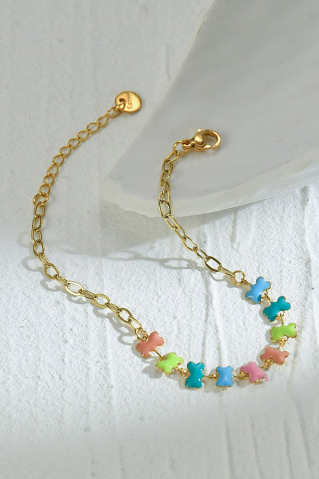 Multicolored Lobster Clasp Stainless Steel Bracelet-One Size-Fancey Boutique