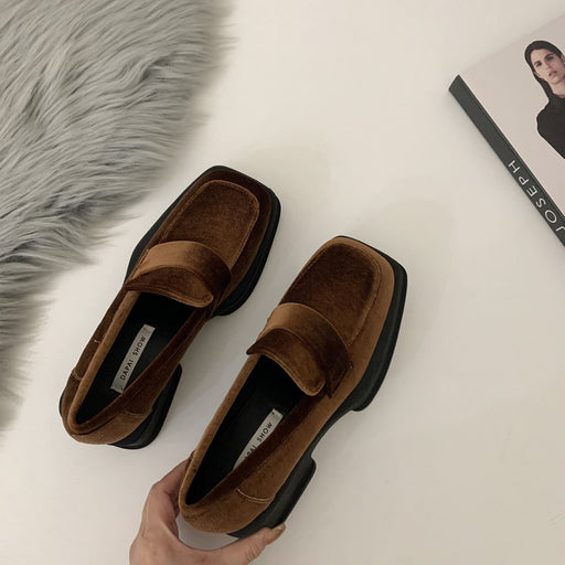 Chunky Platform Suede Casual Women Shoes-Fancey Boutique