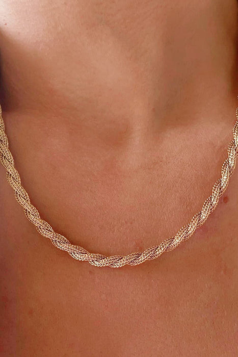 Twisted Stainless Steel Necklace-One Size-Fancey Boutique