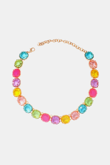 Zinc Alloy Resin Necklace-One Size-Fancey Boutique