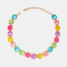 Zinc Alloy Resin Necklace-One Size-Fancey Boutique