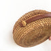 Rattan Bag Summer Round Bag Round Beach Bag Shoulder Bag Crossbody Bag Leather Buckle Straw Bag 18*7cm-Fancey Boutique