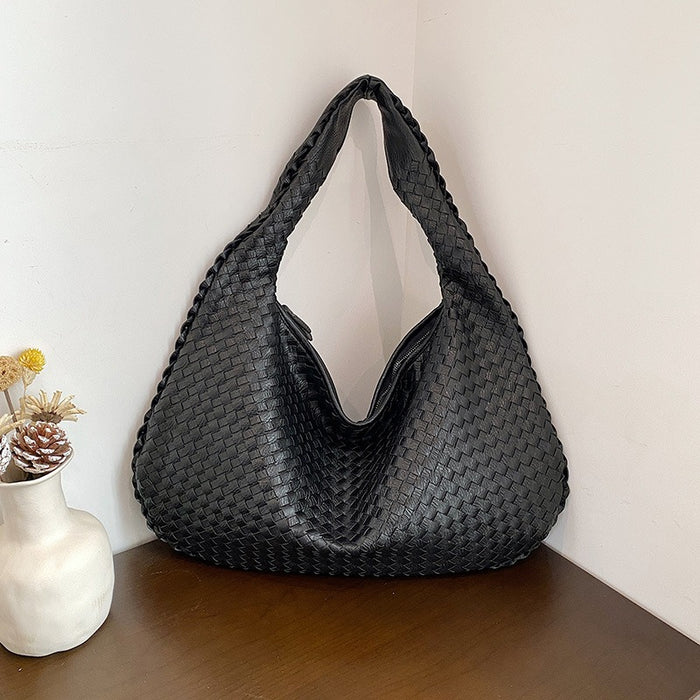 French high-end woven bag for women, versatile and versatile single shoulder underarm bag, niche cross-border texture portable commuting bag-Fancey Boutique