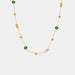 Titanium Steel Gold-plated Bead Necklace-One Size-Fancey Boutique