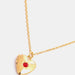 Zircon Heart Shape 14K Gold-Plated Pendant Necklace-Fancey Boutique