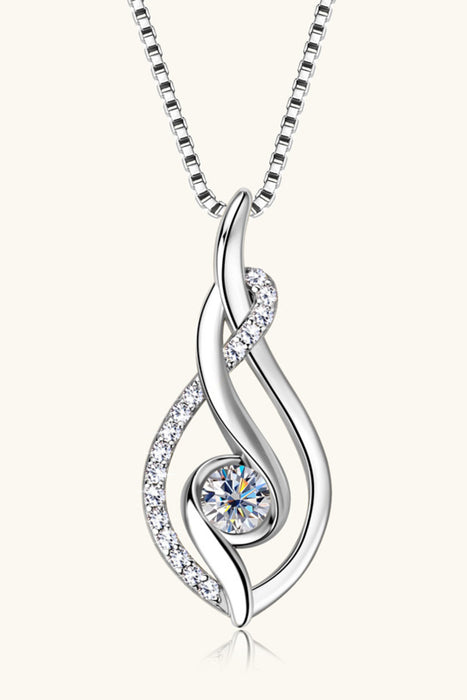 Moissanite 925 Sterling Silver Necklace-One Size-Fancey Boutique