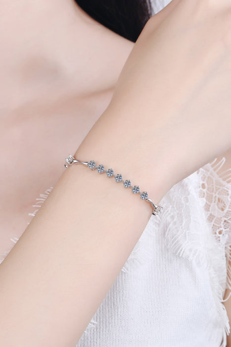 Moissanite 925 Sterling Silver Bracelet-One Size-Fancey Boutique