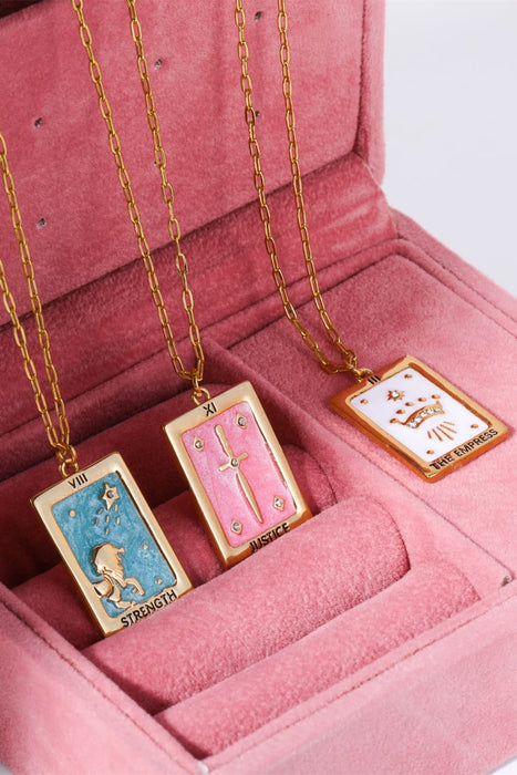 Tarot Card Pendant Copper Necklace-Fancey Boutique