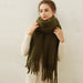 New Winter Women's Scarf Cashmere Warm Wrap Pashmina Solid Foulard Female Scarves Shawls Thick Soft Blanket Large Tassels-Fancey Boutique