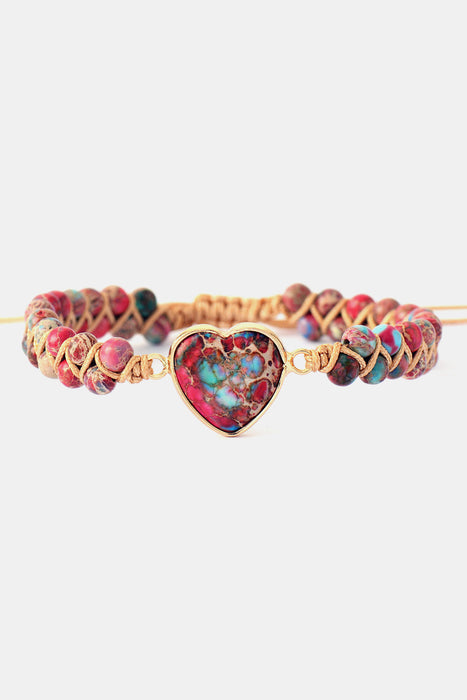 Handmade Heart Shape Natural Stone Bracelet-Fancey Boutique