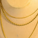 Stainless Steel 18K Gold-Plated Triple Layer Necklace-One Size-Fancey Boutique