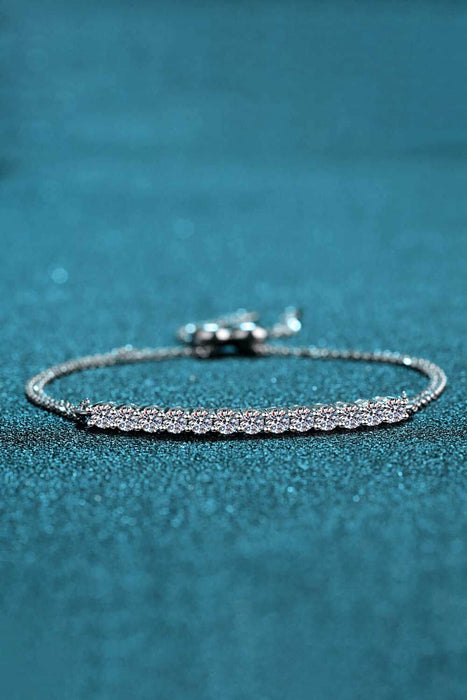 Adored Moissanite Sterling Silver Bracelet-One Size-Fancey Boutique