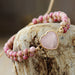 Rose Quartz Heart Beaded Bracelet-One Size-Fancey Boutique