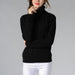 Color-Black-Women Turtleneck Long Sleeve Twisted Bottoming Women Sweater-Fancey Boutique