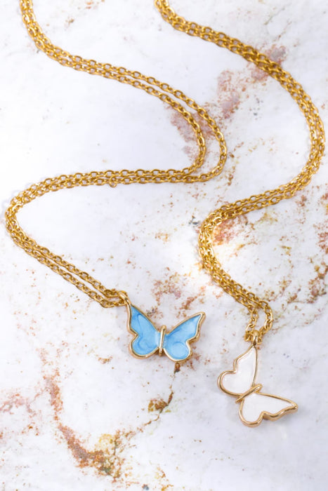 Butterfly Pendant Copper 14K Gold-Plated Necklace-Fancey Boutique